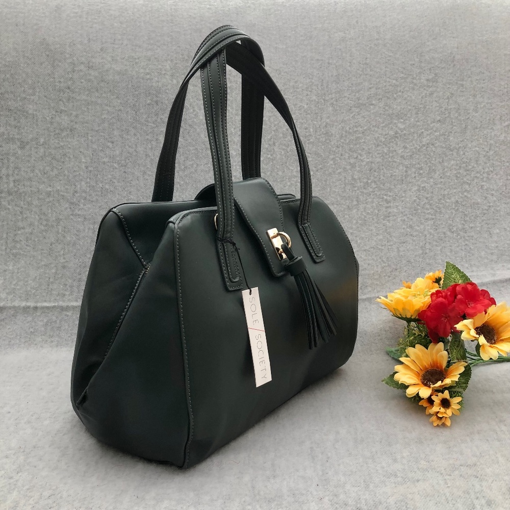NWT - Sole Society Forest Green Handbag with Tassel